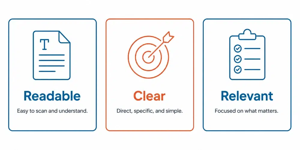Three criteria for effective proposal graphics which are readable clear and relevant Three criteria for effective proposal graphics which are readable clear and relevant